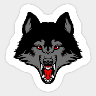 Scary Wolf Facemask A Rave Face - Aesthetic Art Of Animal Sticker